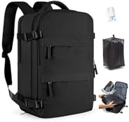 SZLX Vakuum Rucksack 40x30x20 Wizz air Handgepäck Rucksack 40x30x20 für Ryanair Vakuum Reiserucksack Flugzeug Easyjet Handgepäck Laptop Rucksack 14 Zoll mit Schuhfach für Herren Damen