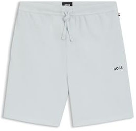 BOSS Herren Waffle Shorts Pyjama-Shorts aus Baumwoll-Mix mit Logo-Stickerei
