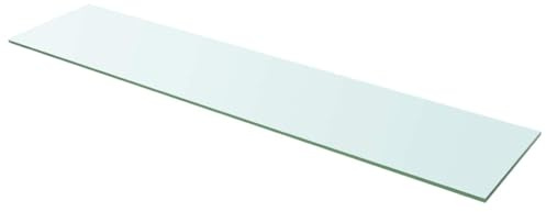 vidaXL Shelf Panel Glass Clear 110x25 cm