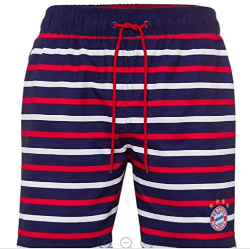 Bayern MÜNCHEN kompatibel Badeshorts gestreift Badehose/Bathing Shorts/Pantalones Cortos de baño/Shorts de bain, Munich, Badeshort (164)
