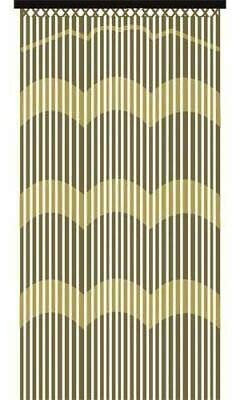 Caprican Tuscany Provence Wooden Bamboo Beaded Door Curtain Blind Fly Bug 90 x 180cm Wood (Thick Wave (11-087C))