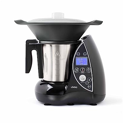 Livoo - Robot culinaire chauffant DOP142G - 12 fonctions, 3L, 12 niveaux de puissance, minuterie 60 min, 20°C à 120°C
