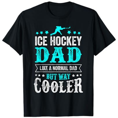 Vintage Retro Ice Hockey Dad Funny Hockey Father Gift T-Shirt