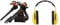 Black+Decker 3,000 W Laubsauger und Bläser BEBLV301 mit Häcksler + aufsteckbarem Laubrechen, 72 l Fangsack-Rucksack + 3M Peltor Optime I Kapselgehörschützer, für Lärm bis 98 dB - SNR 27