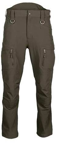 Mil-Tec Assault Softshellhose Herren • Taktische Einsatz- & Wanderhose mit Fleecefutter und 8 Taschen • Wasserabweisende & atmungsaktive Outdoorhose • Moderne Cargohose in vers. Farben und Größen