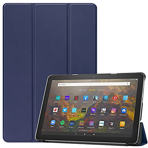 Lobwerk Schutzhülle für Amazon Fire HD 10 / HD 10 Plus 11. Generation 2021 10.1 Zoll Slim Case Etui mit Standfunktion und Auto Sleep/Wake Funktion Schwarz