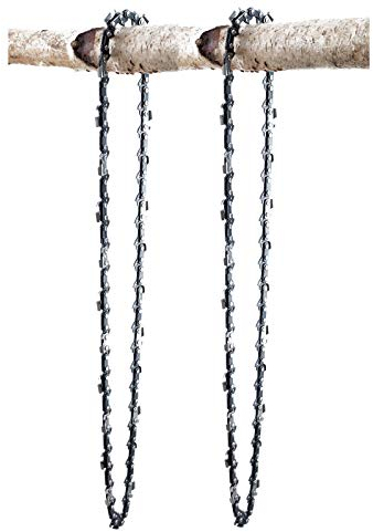 SECURA 2 Hartmetall Sägeketten kompatibel mit Grizzly BKS 350 Motorsäge mit 35cm 3/8LP 52TG 1,3mm