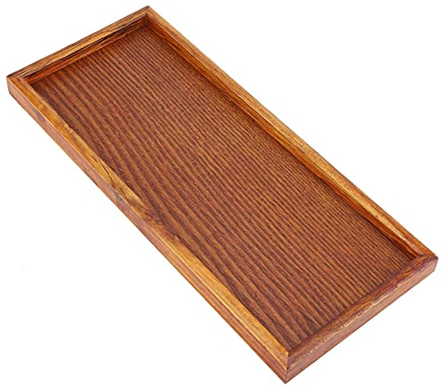Tyenaza Bandeja Madera, Bandeja Madera Rectangular, Bandeja Grande Madera, Bandeja Rectangular Cocina, Bandejas para Servir Comida, para Exhibir Frutas, Aperitivos, Comida, DecoracióN (35x15cm)