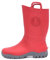 Boatilus Ducky Megol Stivali Antipioggia Bambini, Galosce, Stivali da Giardino - 100% Impermeabili, in Gomma Profumata, antiscivolo - Rosso/Grigio - Taglia 32/33