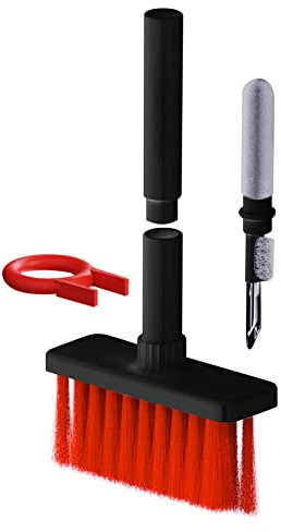 5 in 1 Keyboard Cleaning Brush Kit,Keyboard Cleaner Dust Remover,Bluetooth Earbuds Cleaning Pen,Key Puller Computer Cleaning Tools Multifunctional Cleaning Tool for PC Laptop headsets (Black)