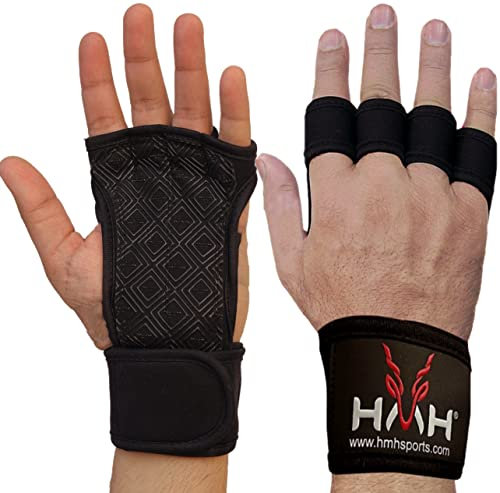 HMH Sports Gym Gloves Weight lifting Gloves Wrist support 36CM Adjustable Straps for Men Women Anti Slink Padded Gloves Extra Grip Palm Protection Breathable lifting Gloves for Exercise Workout Gloves
