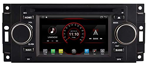 ZAKSEM In Dash Android 10 Auto DVD-Player Radio Head Unit GPS-Navigation Stereo für Chrysler 300c Jeep Commander Dodge RAM Kaliber Mitsubishi Raider Unterstützung Bluetooth SD USB Radio OBD WiFi DV
