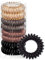 Super Comfy Coil Hair Ties for Thick Hair - No Crease Ponytail Coils (8 pcs)