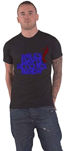 Miles Davis T Shirt Bitches Brew Vintage Logo Official Mens Black M
