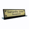 Personalised Office Desk Sign Name Plate Custom Modern Plaque Corner Pattern 001 Work Office Home Black Acrylic Base