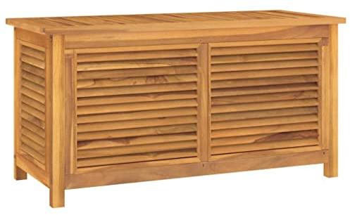 vidaXL Gartenbox mit Beutel 114x50x58 cm Massivholz Teak