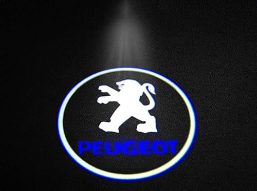 LYYMX Lumière de Porte de Voiture pour Peugeot 508 408 407 308 206 RCZ, Feux de Bienvenue HD Lumière de Bienvenue de Porte de Voiture Projecteur de Porte de Voiture