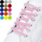 Cordones Elasticos Sin Atar - Cordones Ajustables Resistentes con Cierres Magneticos - Aptos en Zapatos y Zapatillas - Para Niños y Adultos (Rosa)