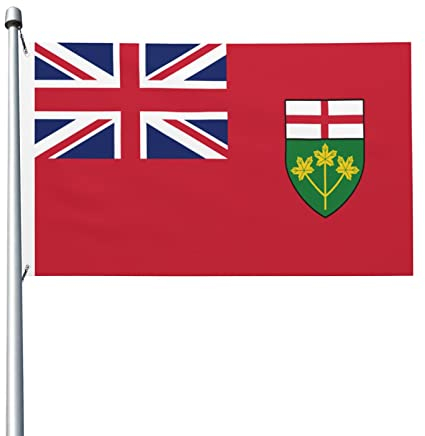 Flagge von Ontario, 90 x 150 cm, für den Außenbereich, Dekoration, leichtes Banner, für Zuhause, Partys, Hof, 3 x 5 Flaggen