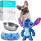 Disney Stitch Set Jouet pour Chien en Peluche et Gamelle pour Chien et Chiot - Set Cadeau Chien (Bleu Stitch)
