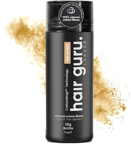 Hair Guru London Hair Thickening Fibres, Medium Blonde, 28g