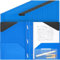 PerKoop 60 Stück 2 Taschen Kunststoff Ordner Bulk Heavy Duty Ordner mit Taschen und Zinken Farbige Ordner mit beschreibbaren Etiketten 3 Zinken Ordner Briefgröße A4 für Home Office Schulbedarf (blau)