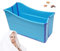 LUNICASHA Vasca da bagno mobile pieghevole, gonfiabile, blu, vasca da bagno gonfiabile, per adulti, vasca da bagno pieghevole, per adulti e bambini, piscina per bambini 98 x 50 x 56 cm