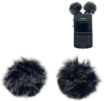 VIERYCIY Dead Cat Wind Muff Pop Filter For Tascam X6 X8 Headset Windscreen Microphone Foam Covers For Tascam X6 X8 (Black and White)