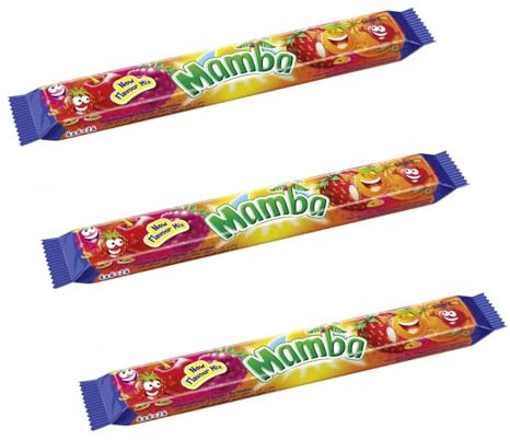 Storck® | Mamba® | Verschiedene Fruchtgelees | Gemischte Fruchtgelees - 3 x 106 Gr | Fruchtbonbons | Weiche Gelées mit gemischten Früchten