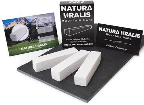 Natura Uralis Premium Belgorod Gesso Segato | 100g di Barrette Di Gesso Bianco - Incredibile Croccantezza, Soddisfacente Consistenza Terrosa, Vellutata e Solida, Sensazione ASMR