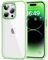 HOOMIL Funda para iPhone 14 Pro MAX, Anti-Amarillo Transparente, Carcasa Antigolpes - Verde