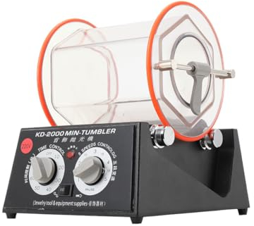 SUDEG Polisseur de Bijoux,Tambour de polissage Polisseuse rotative,Tumbler Bijoux Machines De Polissage Polissage Tambour Broyeur À Billes Rotatif Polisseuse Polissage Machine avec Minuterie 5KG