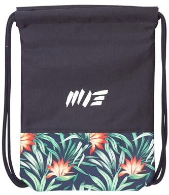 Manufaktur13 Floral Sports Bags - Turnbeutel mit Blumenmuster, Rucksäcke, Flower Pattern Gym Bags, Backpacks, Sportbeutel, Jutebeutel, Blumen Tasche (M13) (Corvo)