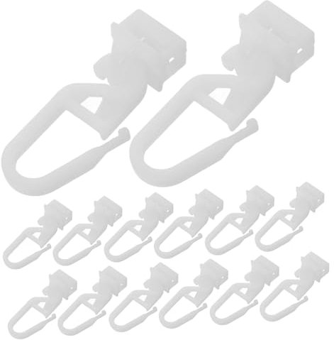 SEWOART 36 Stück Kunststoff Vorhanghaken Für Gartenpavillon Duschvorhang Und Badezimmer – Leichte Und Langlebige Aufhänger Für Fenster Und Türen