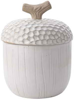 Widdop and Co. - Country Living - Pot de service en céramique émaillée blanche - Grand - Décoration d'intérieur pour la cuisine, l'hôte, le dîner et les fêtes pour les amoureux de la nature et de