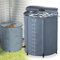 HENGMEI Regentonne 200L Regenwassertank Faltbare Wassertank für Regenfass Regenwassertonne Regenfass Regenwassersammler mit Ablassventil Regentank (Grau)