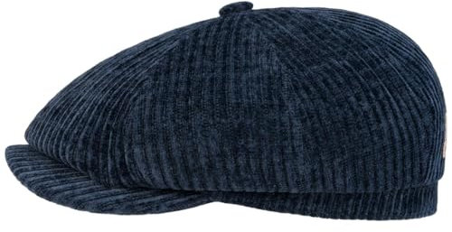 Stetson Hatteras Flatcap Corduroy Herren Herbst Winter Made in EU dunkelblau L (58-59 cm)