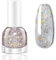 Glitter Nail Polish - Sparkle Light Gold Nail Polish - High Glossy Shine Shimmer Nail Varnish - Glitter Silver Based Decorated with Gold Paillette Fast Drying Breathable Nail Art
