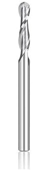 WZFC 2 Flöten Kugelfräser CNC-Fräser Hartmetall-Schaftfräser Spiralfräser Für Die Holzbearbeitung,1,0x6mm
