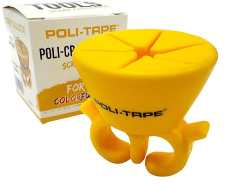 POLI-CRAFT TOOLS SCRAP COLLECTOR – kleiner und praktischer Finger-Abfalleimer zur Entgitterunterstützung, praktisches Plotterzubehör, gelb