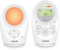 VTech DM1211 Audio-Babyphone, große Reichweite, Babyphone mit 2-Wege-Talk, Geräuschpegelanzeige, Temperatursensor, beruhigende Geräusche, Elterneinheit Gürtelclip