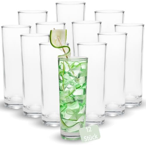 Maxito Trinkgläser ∣ Gläser Set 12 teilig ∣ Modernes Design ∣ 300ml ∣ Ideale Wassergläser ∣ Gläser Set ∣ Trinkgläser Set