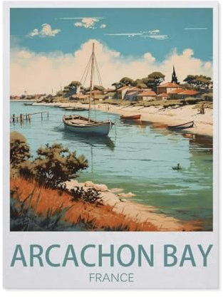 Arcachon Bay Cap Ferret Vintage Reiseposter，1000 Piece Puzzles Für Kid Adult Toy Geschenk DIY Game（50x70cm）-AG35