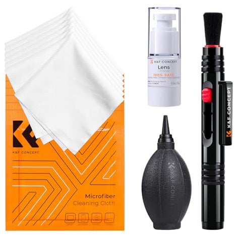 K&F Concept Screen Cleaner 250ml, Microfibre Towels 30 * 30cm and Microfiber Cleaning Cloth 15 * 15cm, for LCD LED HDTV Computer TV iPad iPhone Tablet Smartphone Laptops | 8.8oz Screen Cleaning Kit