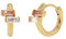 NOELANI Creolen 925 Sterling Silber Damen Ohrschmuck, mit Zirkonia synth., 1,2 cm, Apricot, Kommt in Schmuck Geschenk Box, 2039668