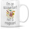 Funny Accountant Coffee Mug 350ml – I’m an Accountant, Not a Magician – Ceramic Accounting Gift with Calculator and Graph Design, 8.2x9.5cm