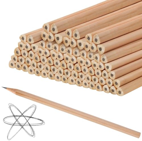 GBKDQQ 200 Stück Bleistift HB, Bleistifte Set, Bleistift Set aus Naturholz Holz, 17.9cm*0.7cm Bleistiftset für Schüler, Lehrer, Büro, Schulmaterial, Zeichnen und Schreiben (Dreiecksstange)