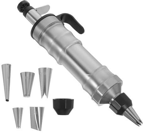 GARVALON Siringa per Decorare Dolci in Acciaio Resistente Strumento per Piping e Biscotti Utensile per Cake DIY in Cucina Ristorante e Pasticceria