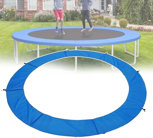 TIANTOO Universelles, Wasserdichtes Schutzkissen Für Trampoline, Ersatz-Trampolinpolster, PVC-Material, Verdicktes Ringpolster, Einfach Zu Montieren, Für Springende Kinder,13ft,Blue