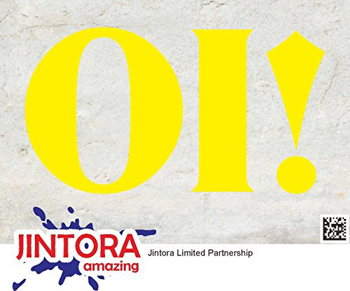 JINTORA - Autoaufkleber Tuning - Oi! - 180x100mm - Auto Aufkleber - Bus - Fenster - Heckscheibe - Camper - wetterfest - Outdoor Sticker - Auto Deko - LKW - Tuning Selbstklebend - gelb